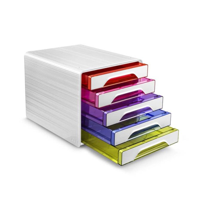 Cassettiera da scrivania CEP Smoove 360x288x271 mm bianco 5 cassetti medi 1071110931 main product photo