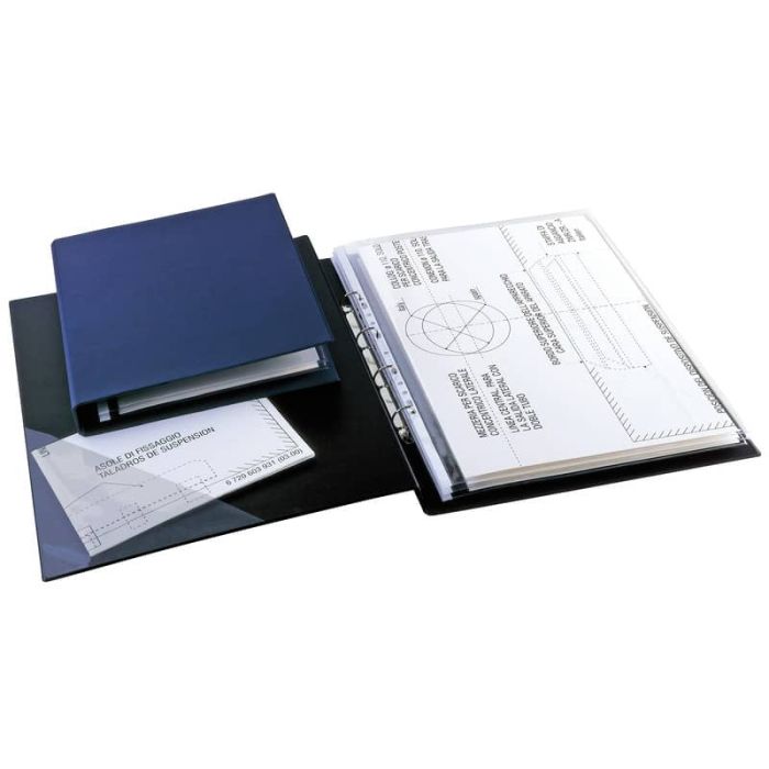 Raccoglitore Sei Rota Sanremo 2000 - 4 anelli D Ø 25 mm - 28,5x36 cm dorso 4 cm blu - 34233307 main product photo