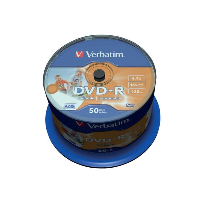DVD-R Verbatim 16x 4.7 GB in confezione da 50 dvd - 43533 main product photo