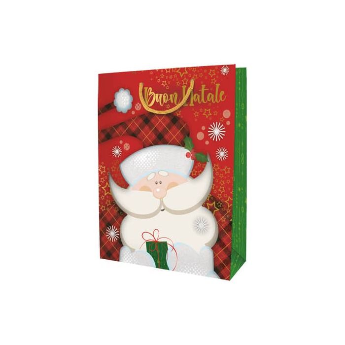 Shopper Natalizia Biembi Premium ''Babbo Natale'' - conf. 6 pezzi - 18x23x10 cm - BXS202P10B main product photo