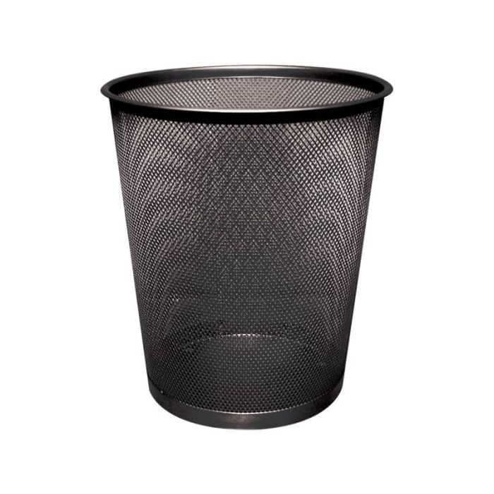 Cestino in metallo Q-Connect 19 l h 34,5 cm x diametro 29,5 cm nero KF00871 main product photo