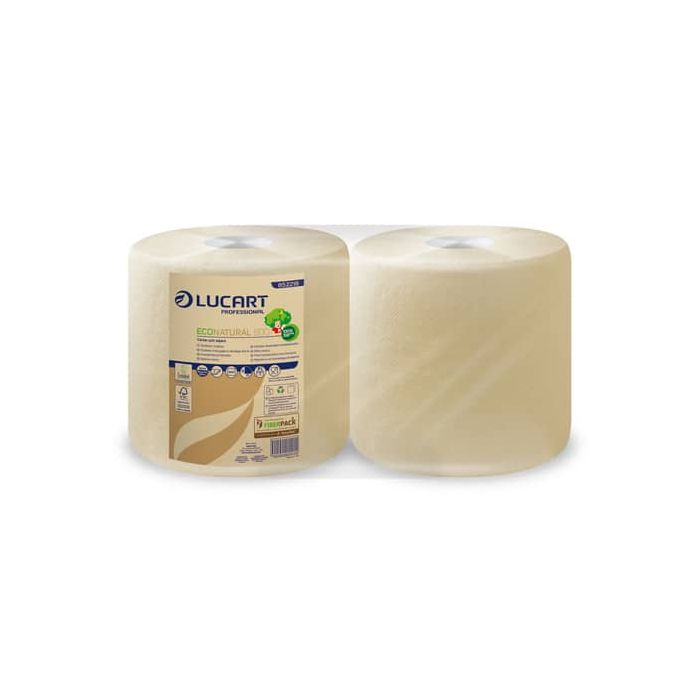 Bobina multiuso Lucart EcoNatural 800 - 200 m 2 veli avana 2 rotoli da 800 strappi - 852218 main product photo