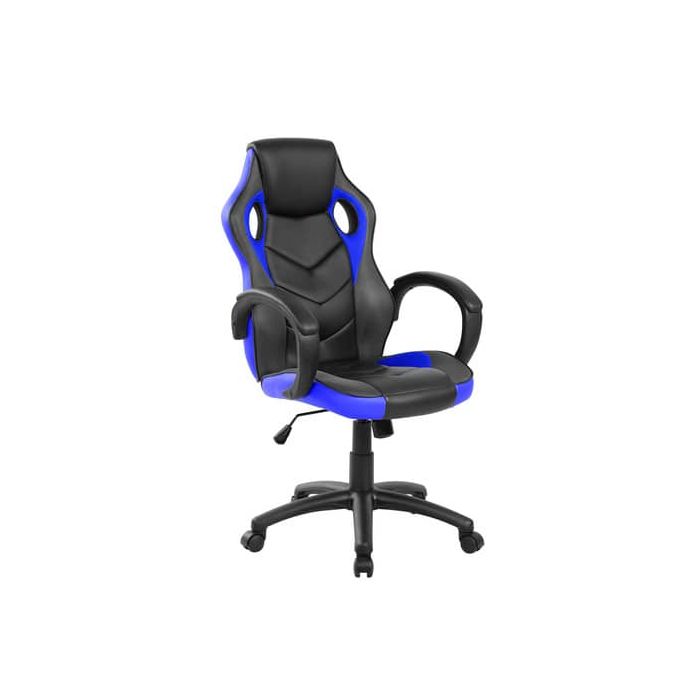 Poltrona gaming per adulti Serena Group Las Vegas L61 x P66 x H106/116 cm - nero-azzurro - GA9381B main product photo