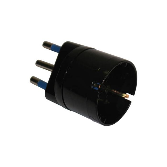 Adattatore di rete spina 2P+T 16A presa schuko MKC nero 492518358 main product photo