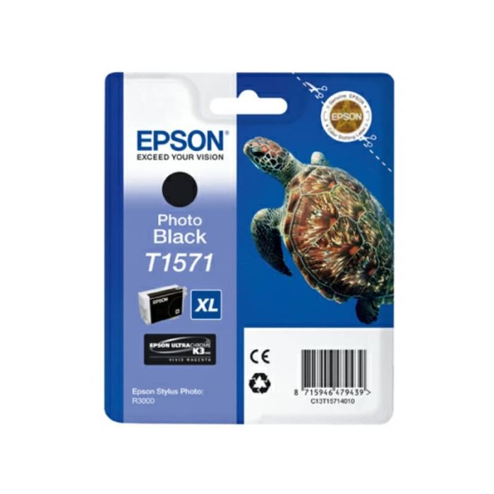 Cartuccia inkjet alta capacità ink pigmentato blister RS T1571 Epson nero fotografico - C13T15714010 main product photo