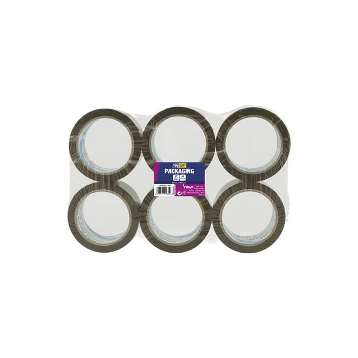 Nastro adesivo da imballo SYROM formato 50 mm x 66 m - materiale ppl avana conf. 6 pezzi - 3596 main product photo
