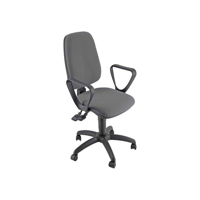 Sedia operativa girevole Unisit Leda LDAY Eco smart - schienale alto rivest. Eco grigio chiaro + braccioli LDAY/BR/EI main product photo