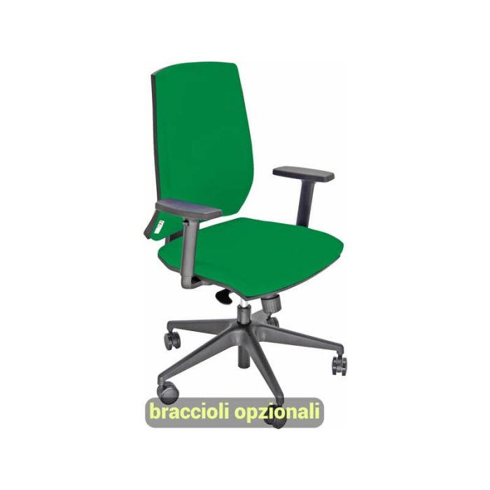 Sedia operativa girevole Unisit Larissa LR1S - rivestimento Eco verde - LR1S/EV main product photo