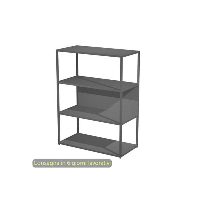 Libreria a giorno media 90x44xH.119 cm struttura metallo antracite Artexport Blade ripiani antracite - 280-AF+RP5-T main product photo