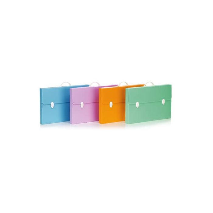 Valigetta in plastica Favorit Every Line Pastel colori assortiti 36,5x56,5x5 cm in conf. 6 - PF14235PAST main product photo