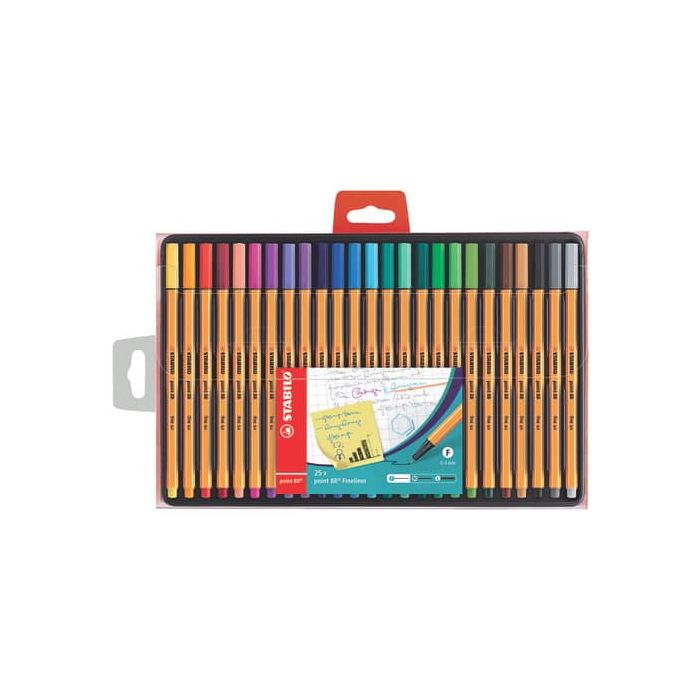 Fineliner Stabilo Point 88® 0,4 mm conf. 25 colori assortiti 8825-1 main product photo