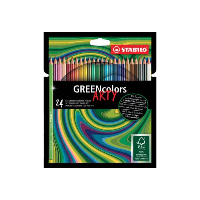 Matite colorate Stabilo GREENcolors Arty astuccio in cartone 12 colori 12 colori assortiti - 6019/24-1-20 main product photo