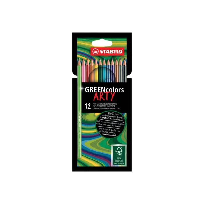 Matite colorate Stabilo GREENcolors Arty astuccio in cartone 24 colori 24 colori assortiti - 6019/12-1-20 main product photo