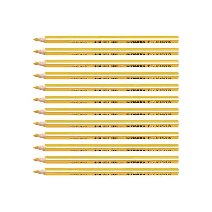 Matite colorate Stabilo Trio Maxi tratto 4,2 mm conf. 12 pz giallo arancio 203/215 main product photo