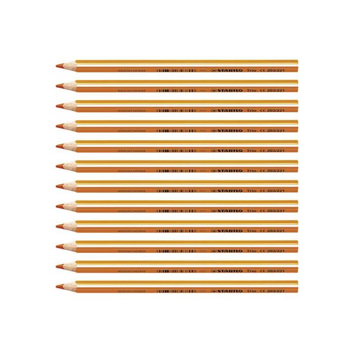 Matite colorate Stabilo Trio Maxi tratto 4,2 mm conf. 12 pz arancio 203/221 main product photo