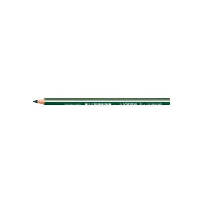 Matite colorate Stabilo Trio Maxi tratto 4,2 mm conf. 12 pz verde foglia 203/520 main product photo