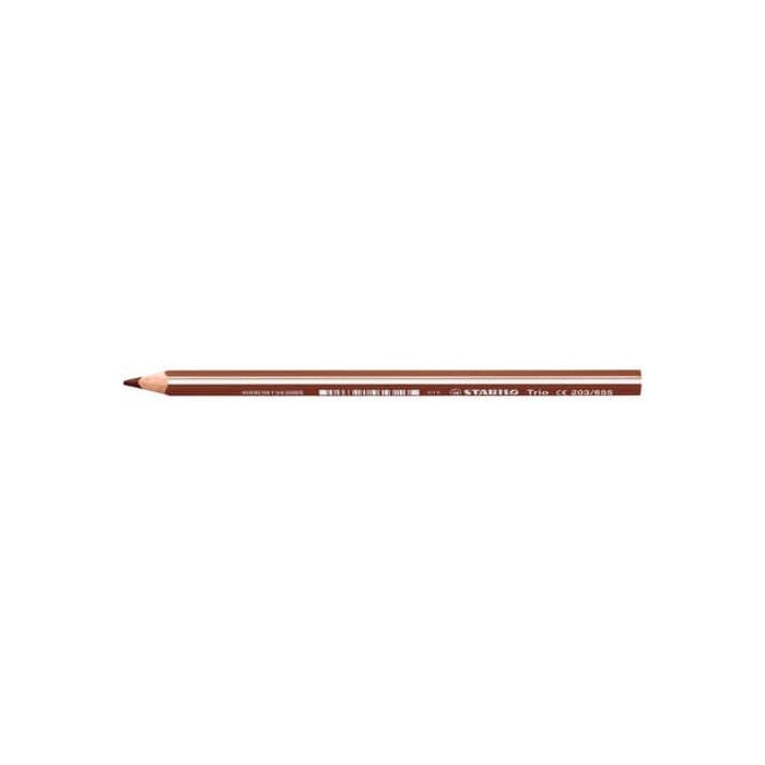 Matite colorate Stabilo Trio Maxi tratto 4,2 mm conf. 12 pz marrone chiaro 203/655 main product photo
