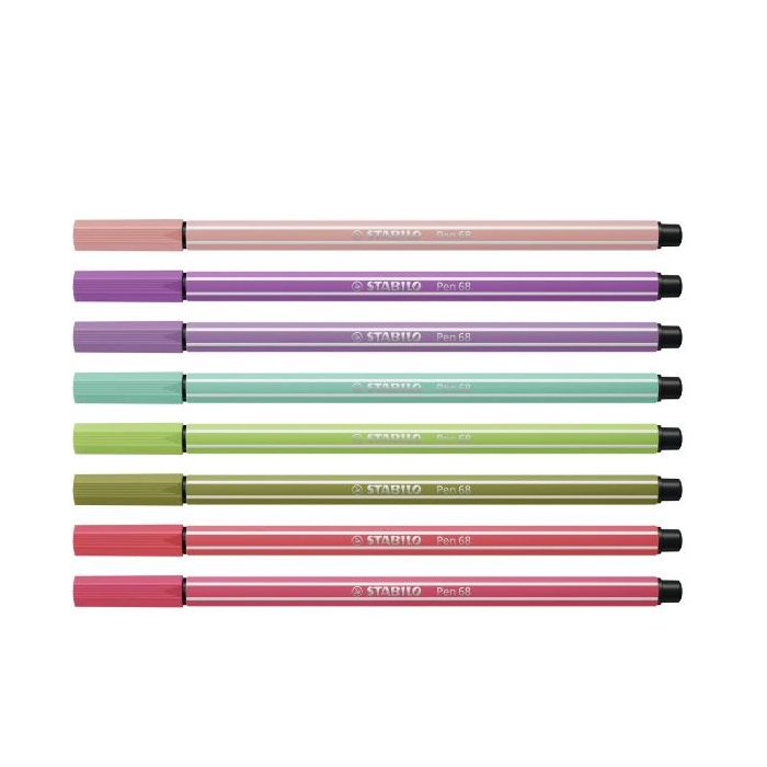 Pennarelli Stabilo Pen 68 tratto 1 mm conf. 8 colori assortiti 68/8-02 main product photo