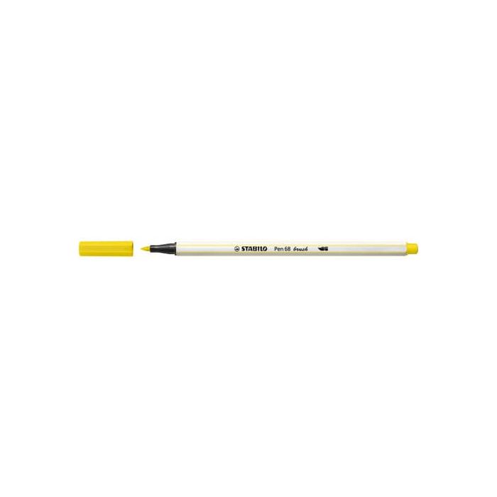 Pennarello Stabilo Pen 68 brush - punta a pennello - M 1 mm giallo limone - 568/24 main product photo
