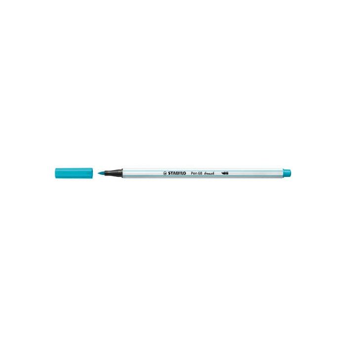 Pennarello Stabilo Pen 68 brush - punta a pennello - M 1 mm azzurro chiaro - 568/31 main product photo