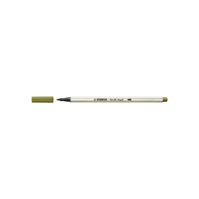 Pennarello Stabilo Pen 68 brush - punta a pennello - M 1 mm verde muschio - 568/37 main product photo