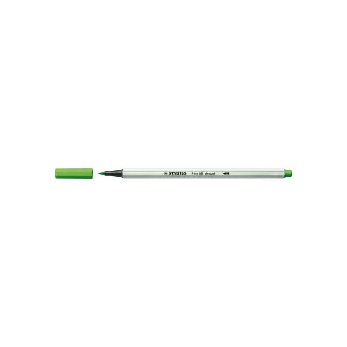 Pennarello Stabilo Pen 68 brush - punta a pennello - M 1 mm verde foglia 568/43 main product photo