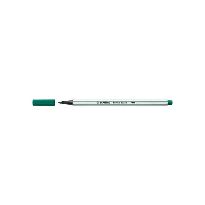 Pennarello Stabilo Pen 68 brush - punta a pennello - M 1 mm verde turchese - 568/53 main product photo
