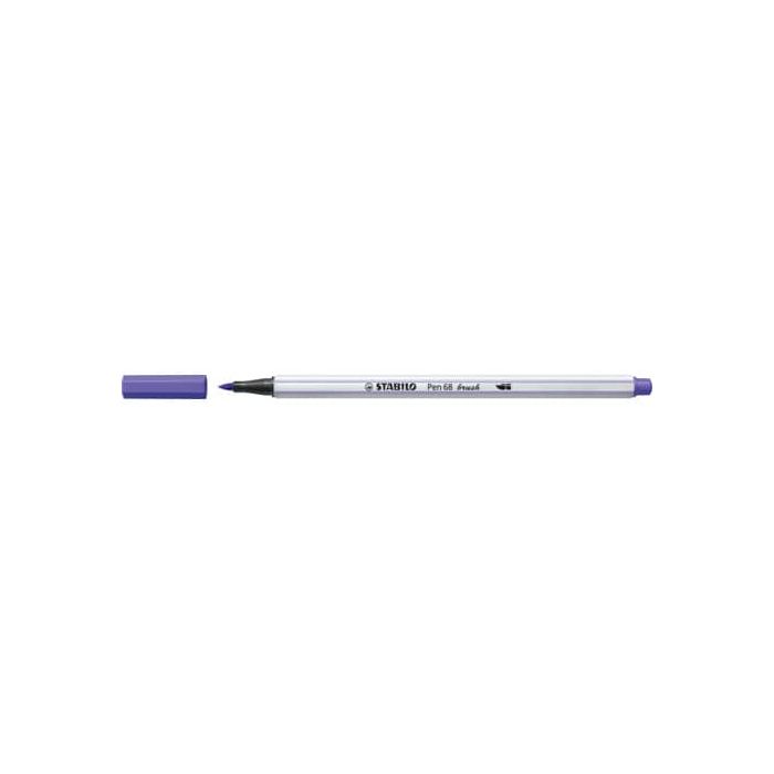 Pennarello Stabilo Pen 68 brush - punta a pennello - M 1 mm viola 568/55 main product photo