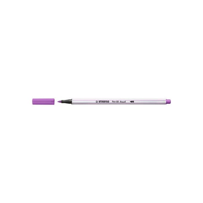 Pennarello Stabilo Pen 68 brush - punta a pennello - M 1 mm prugna 568/60 main product photo