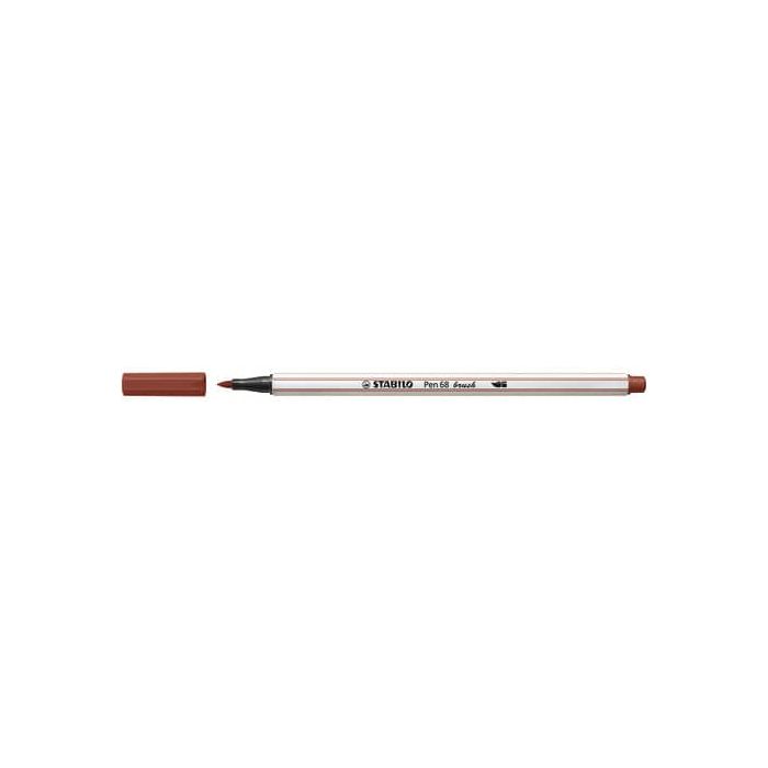 Pennarello Stabilo Pen 68 brush - punta a pennello - M 1 mm terra di siena - 568/75 main product photo