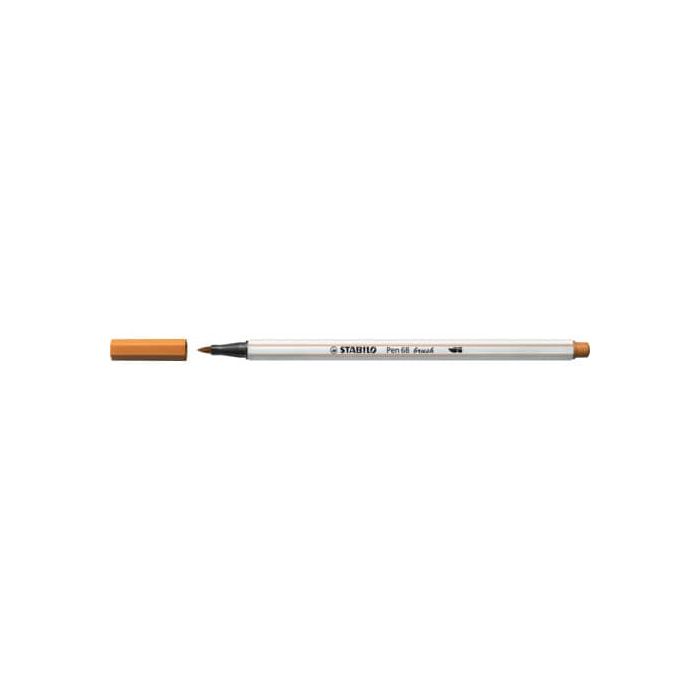 Pennarello Stabilo Pen 68 brush - punta a pennello - M 1 mm ocra scuro 568/89 main product photo