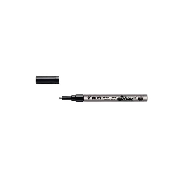 Marcatore a vernice Pilot Super Color punta in fibra di acrilico 3 mm argento - 002436 main product photo