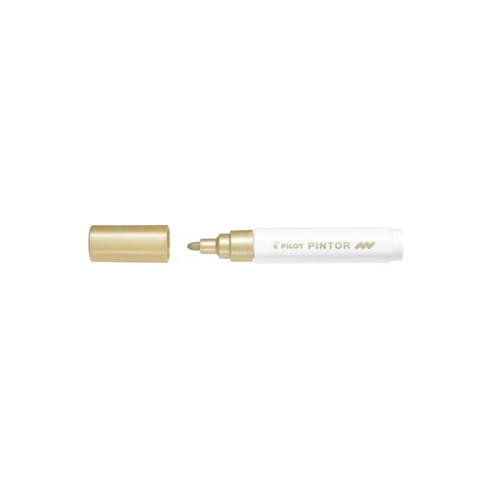 Marcatore multisuperficie Pilot Pintor a base d'acqua punta in fibra 4,5 mm oro - 002376 main product photo