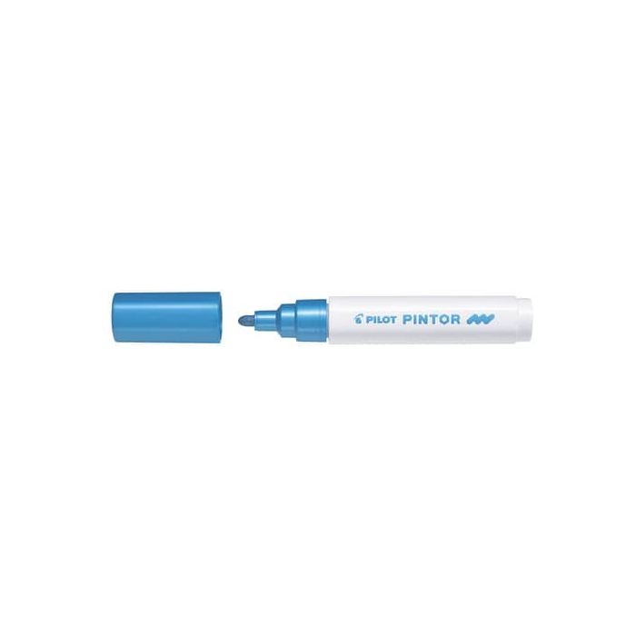 Marcatore multisuperficie Pilot Pintor a base d'acqua punta in fibra 4,5 mm blu metallizzato - 002380 main product photo