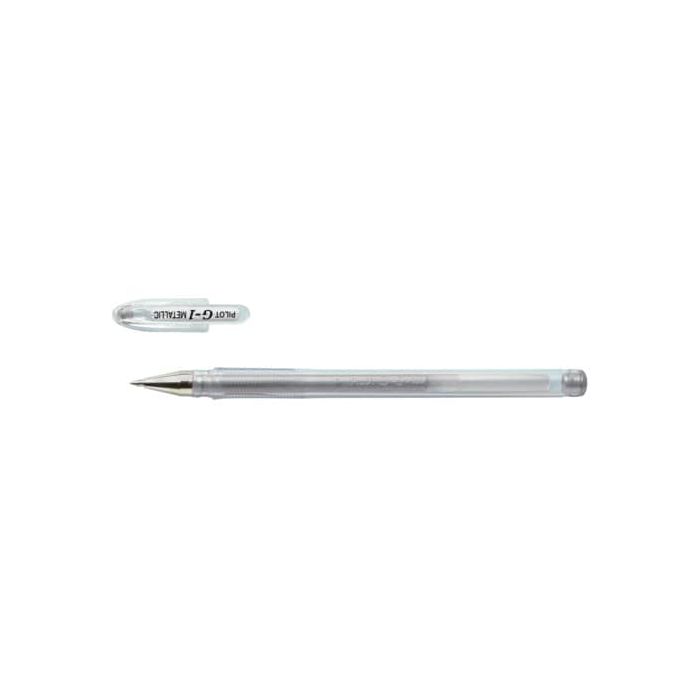 Penna a sfera gel Pilot G-1 punta fine 0,7 mm argento - 001682 main product photo