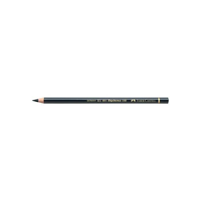 Matite colorate permanenti Faber Castell Polychromos mina 3,8 mm conf. 6 pezzi - nero - 110199 main product photo