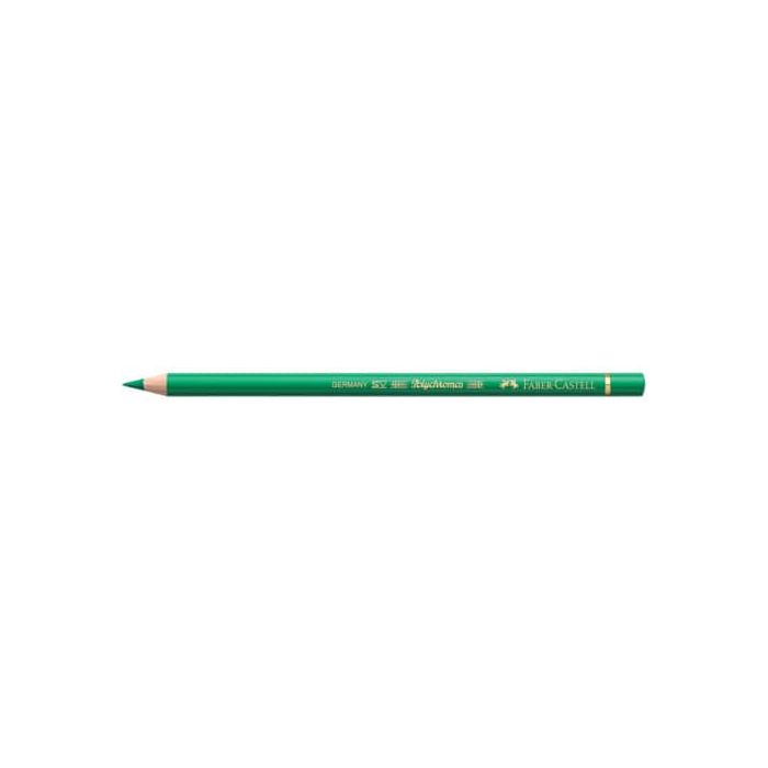 Matite colorate permanenti Faber Castell Polychromos mina 3,8 mm conf. 6 pezzi - verde smeraldo - 110163 main product photo