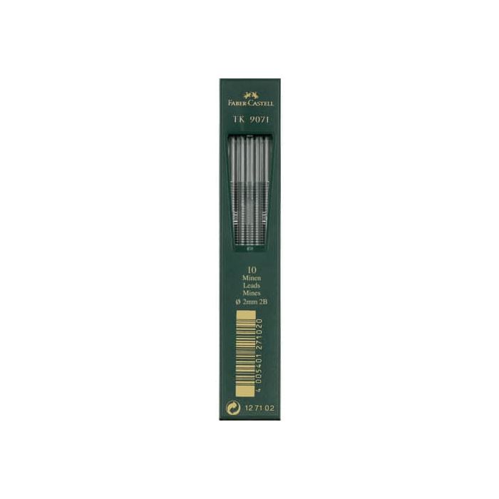 Mine Faber Castell Super Polymer 2 mm 2B conf. 10 pezzi - 127102 main product photo