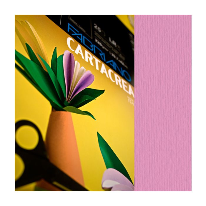Cartoncino a due superfici Fabriano CartaCrea 35x50 cm 220 g conf. 10 fogli - fucsia - 46435123 main product photo
