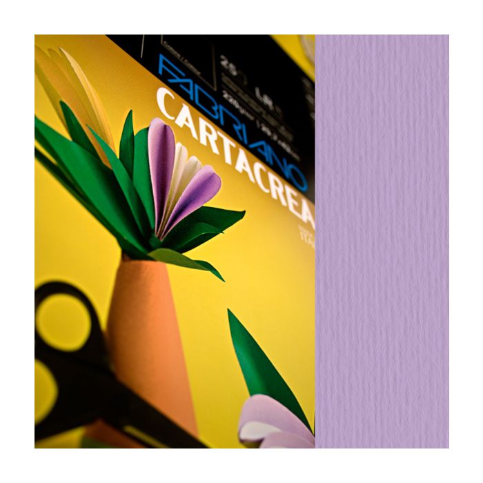 Cartoncino a due superfici Fabriano CartaCrea 35x50 cm 220 g conf. 10 fogli - violetto - 46435124 main product photo