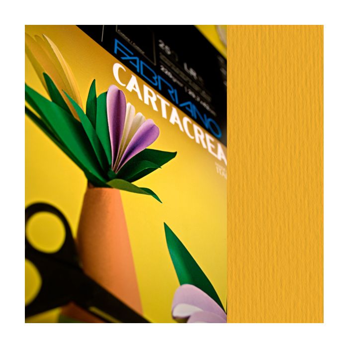 Cartoncino a due superfici Fabriano CartaCrea 35x50 cm 220 g conf. 10 fogli - avana - 46435103 main product photo