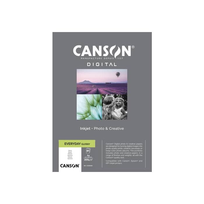 Carta fotografica liscia Canson Everyday A4 - 200 g/m2 - 50 fogli C33300S001 main product photo