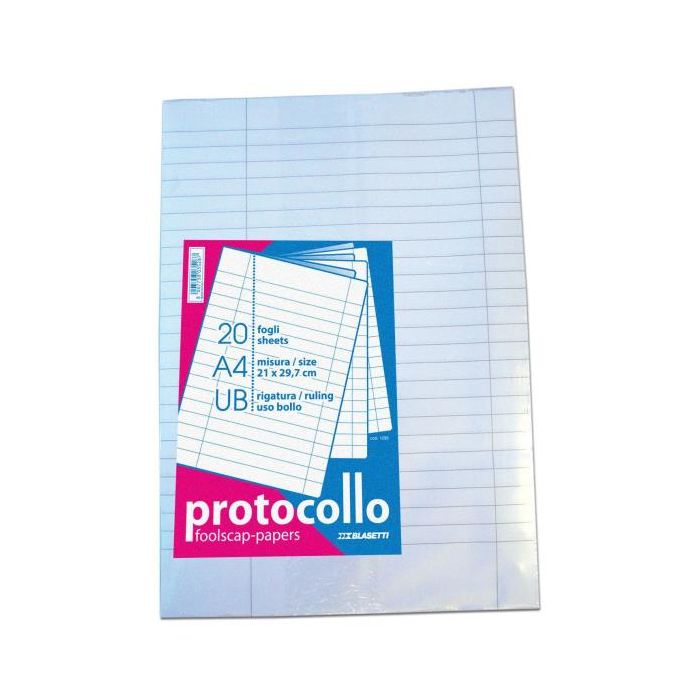 Fogli protocollo A4 Blasetti - 20 ff - 60 g/m2 - UB 1295 main product photo