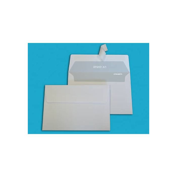 Busta bianca con Lembo Strip Blasetti 80 g/m2 in conf. da 500 buste 114x162 mm 007 main product photo