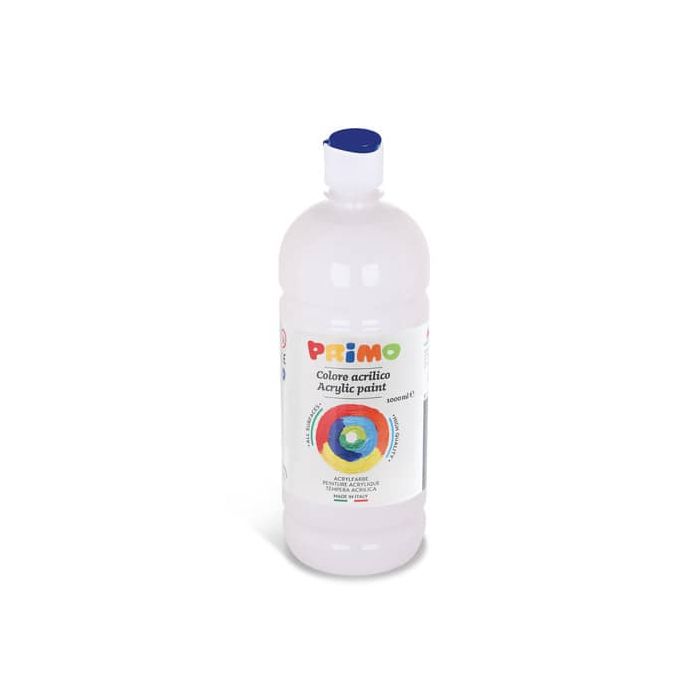 Colore acrilico Primo in bottiglia con tappo dosatore 1000 ml bianco 404TA1000100 main product photo