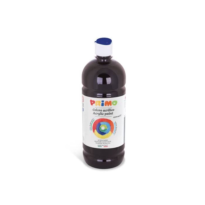 Colore acrilico Primo in bottiglia con tappo dosatore 1000 ml nero 404TA1000800 main product photo