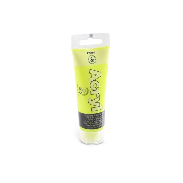 Colore acrilico Primo in bottiglia PET con tappo dosatore 75 ml giallo fluo - 420TAF75210 main product photo