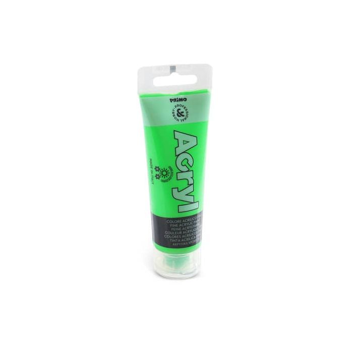 Colore acrilico Primo in bottiglia PET con tappo dosatore 75 ml verde fluo - 420TAF75610 main product photo