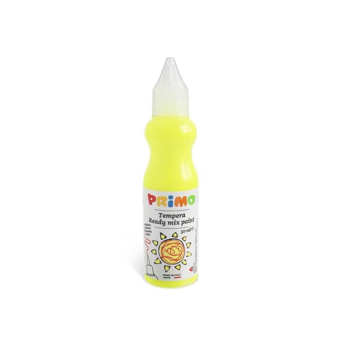 Tempera brillante Primo in bottiglia con beccuccio 50 ml giallo fluo 2001BRF50210 main product photo