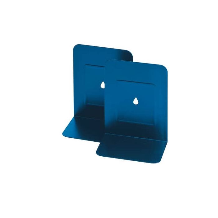 Reggilibri in metallo Lebez in conf. da 2 pz blu 088-BL main product photo